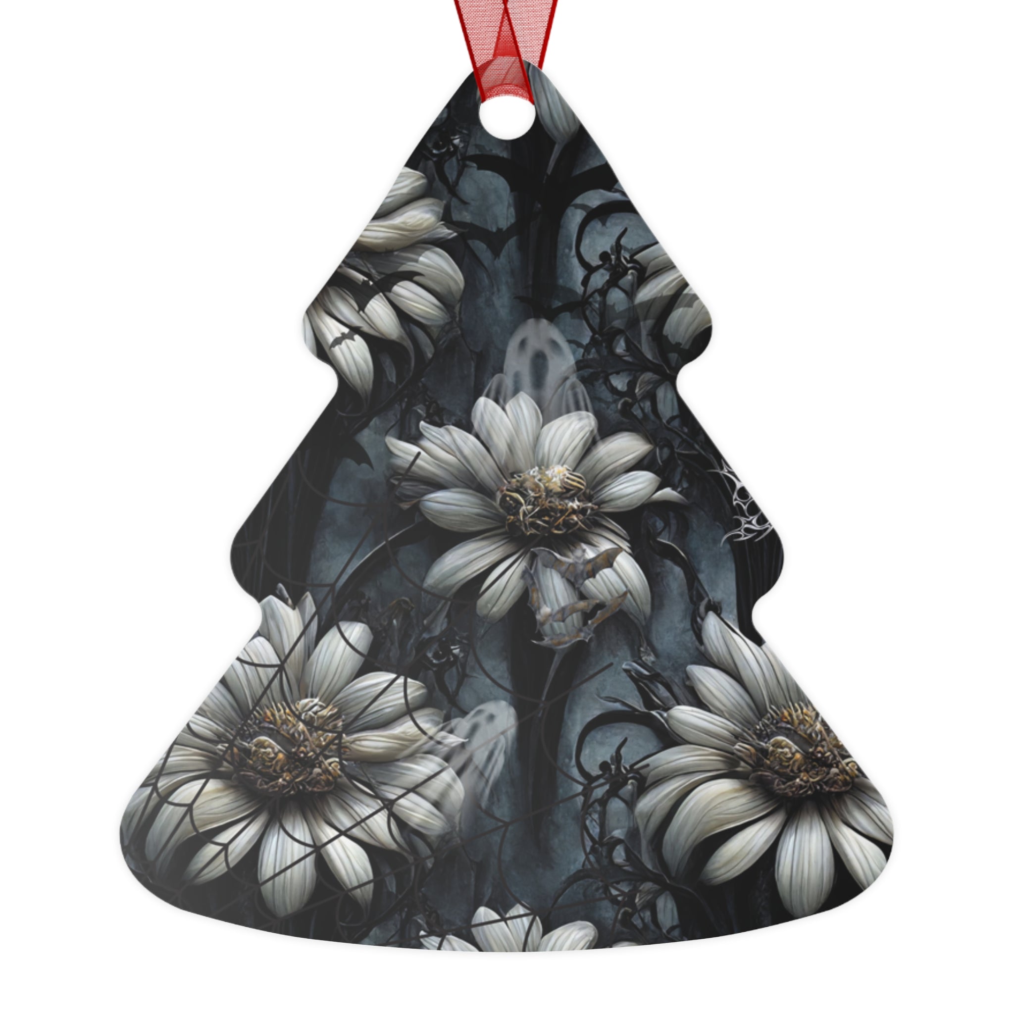 Ghost Vespera Metal Ornament | Gothic Christmas Tree Bauble