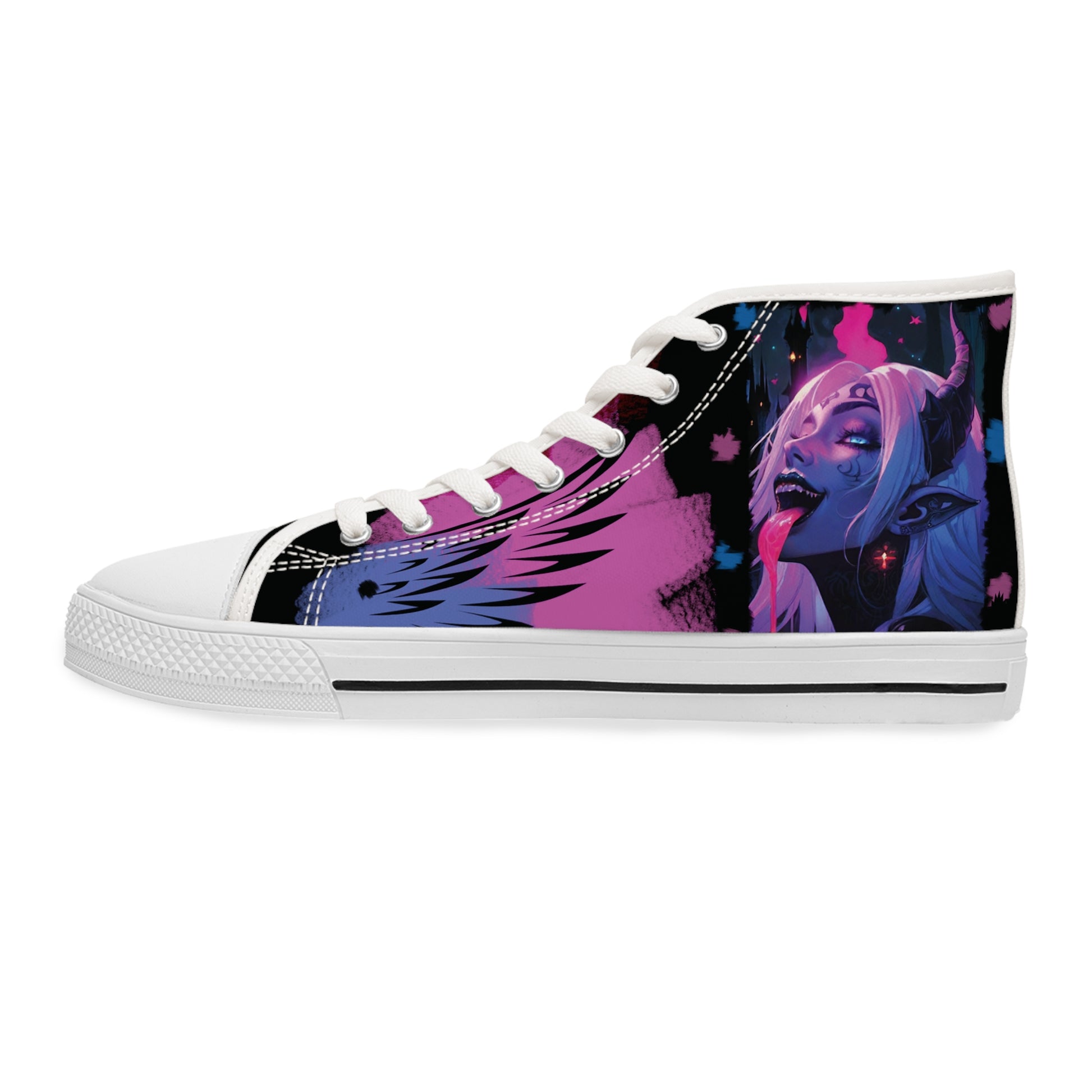 Custom Vampire Rave Low Top Canvas Sneakers