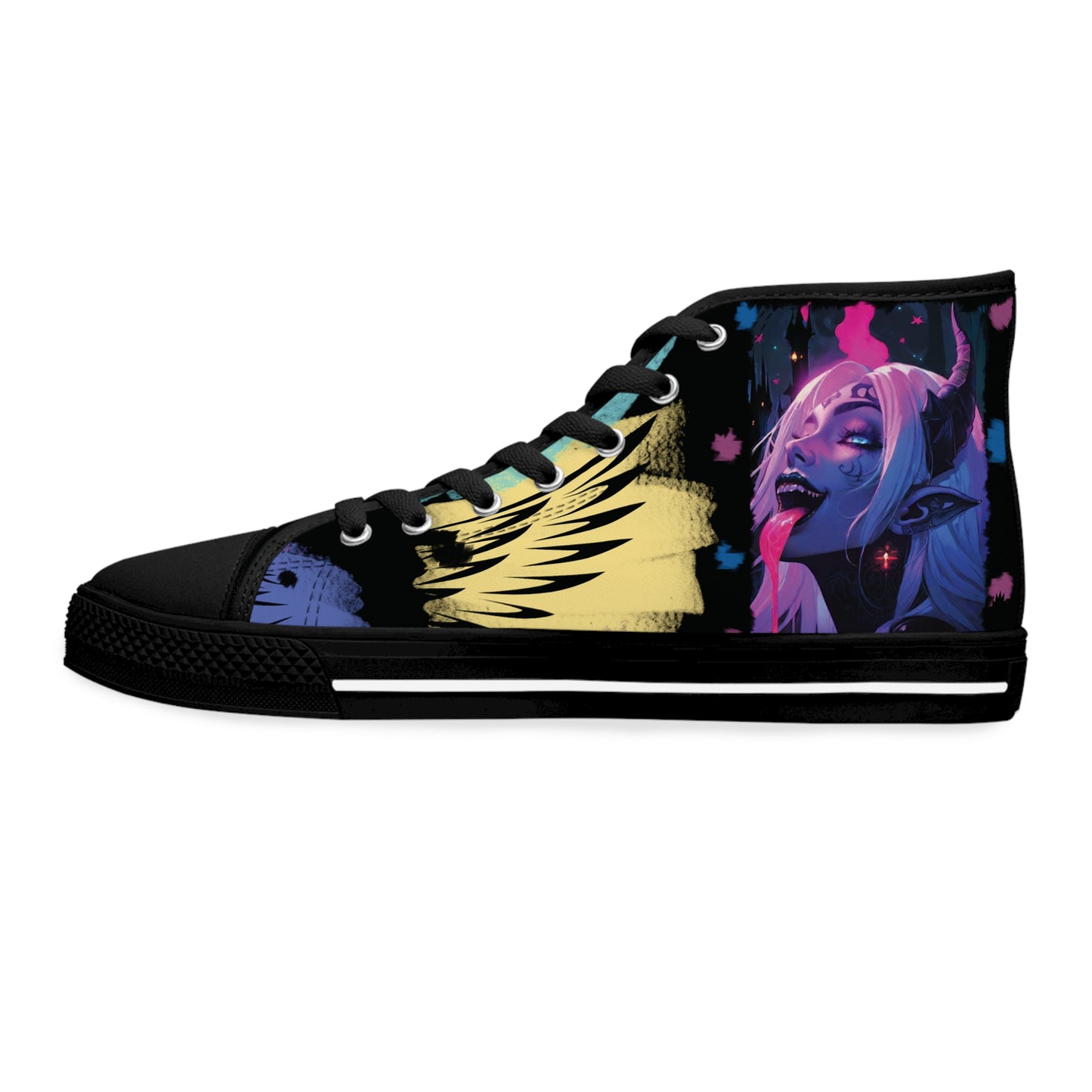 Custom Vampire Rave High Top Canvas Sneakers