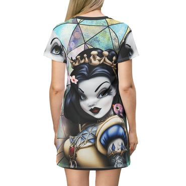 Mysterious Gothic Snow White T-Shirt Dress