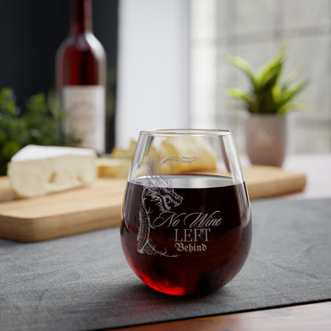 No Wine Left Behind Dragon Stemless Wine Glass 