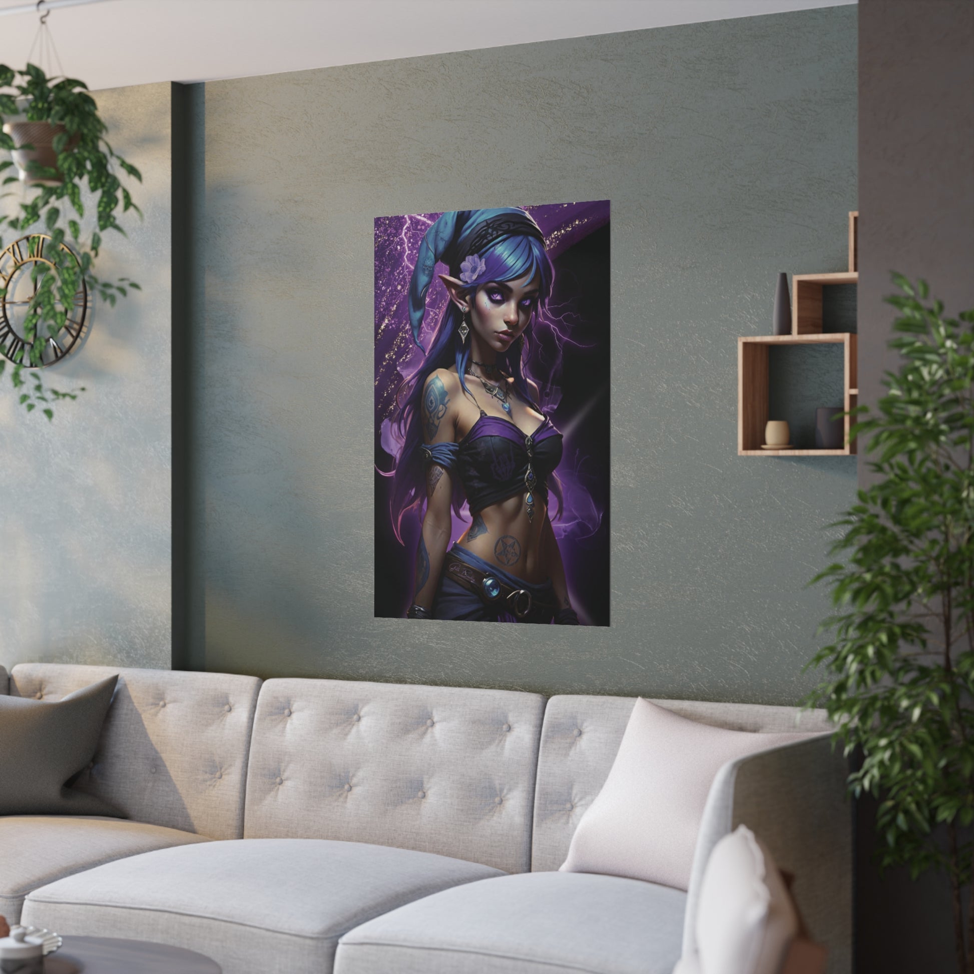 Reckless Dark Elf Poster | Bauble Art Posters | Gothic Wall Art