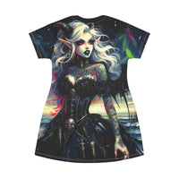 Cape Requiem Aurora Borealis Vampire T-Shirt Dress