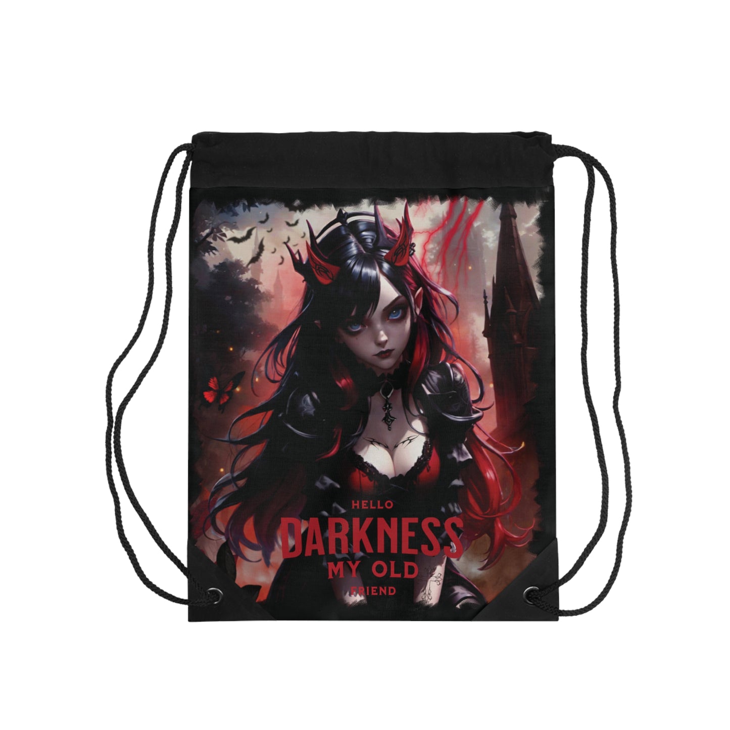 Hello Darkness My Old Friend Drawstring Bag