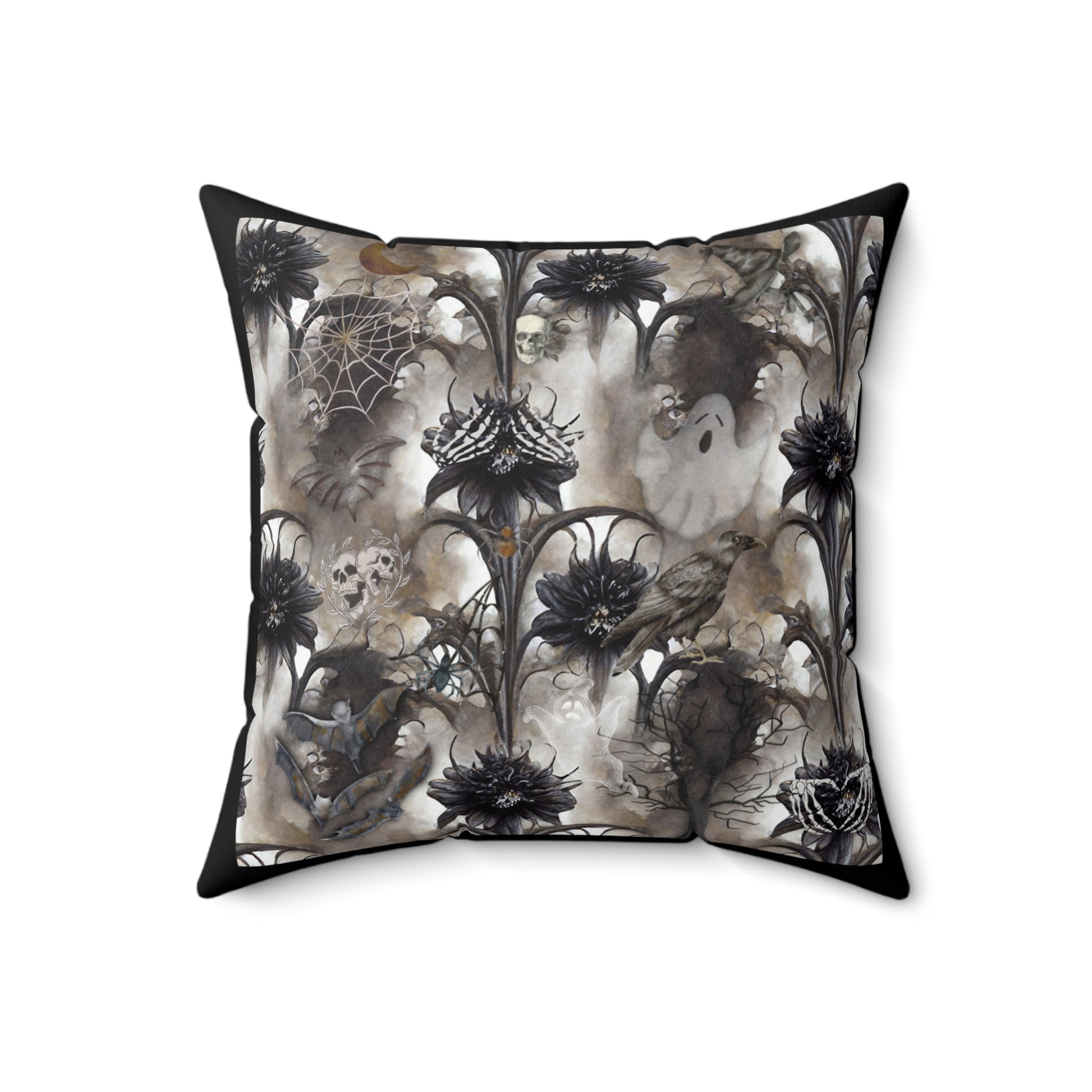 Ghoulish Night Fright Gothic Art Display Pillow