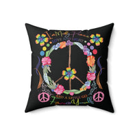 Blue Treble Peace and Love Pillow