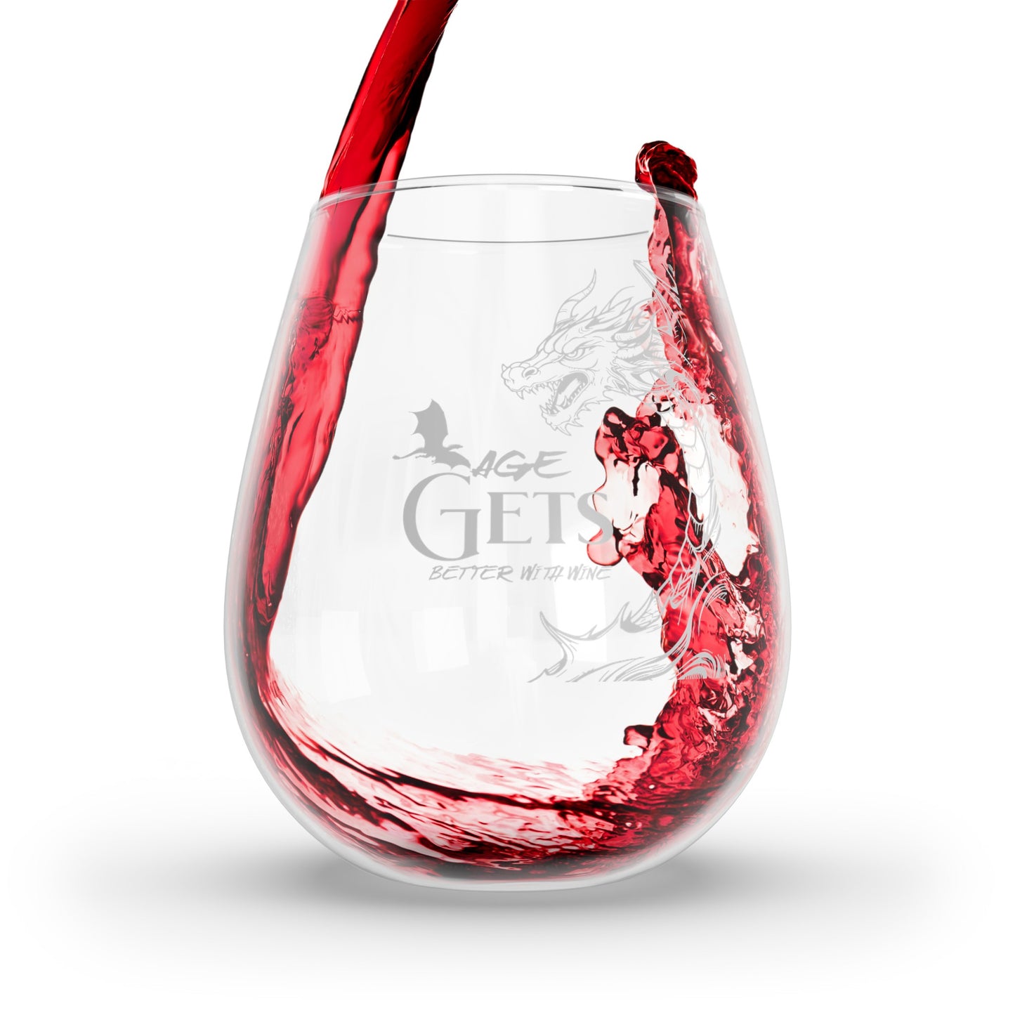 Age Gets Better with Wine Stemless Wine Glass