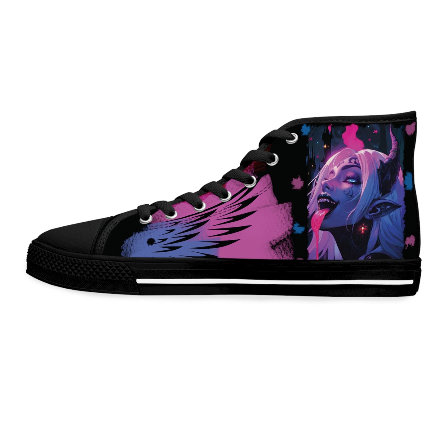 Custom Vampire Rave High Top Canvas Sneakers