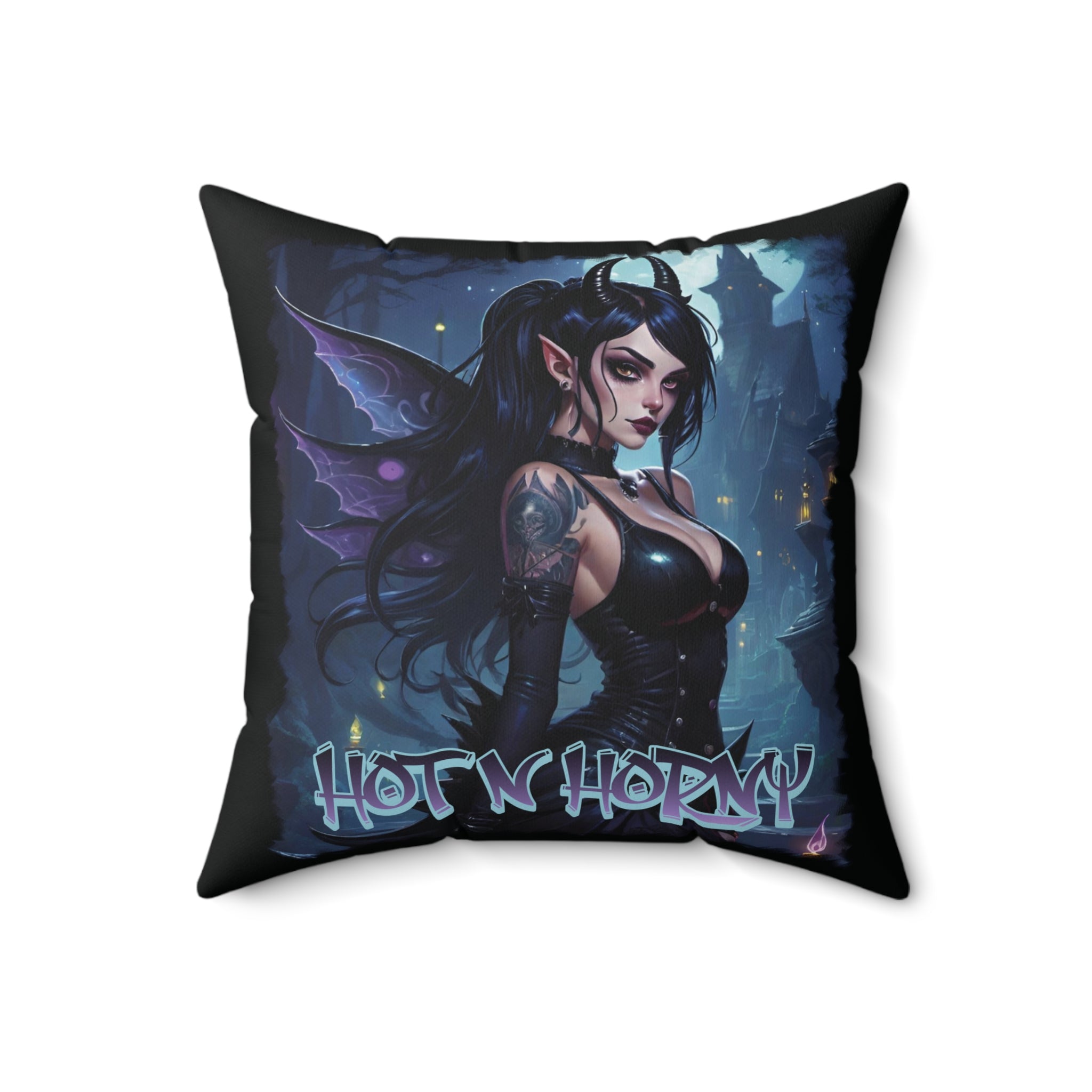 Hot N Horny Gothic Dark Fairy Display Pillow