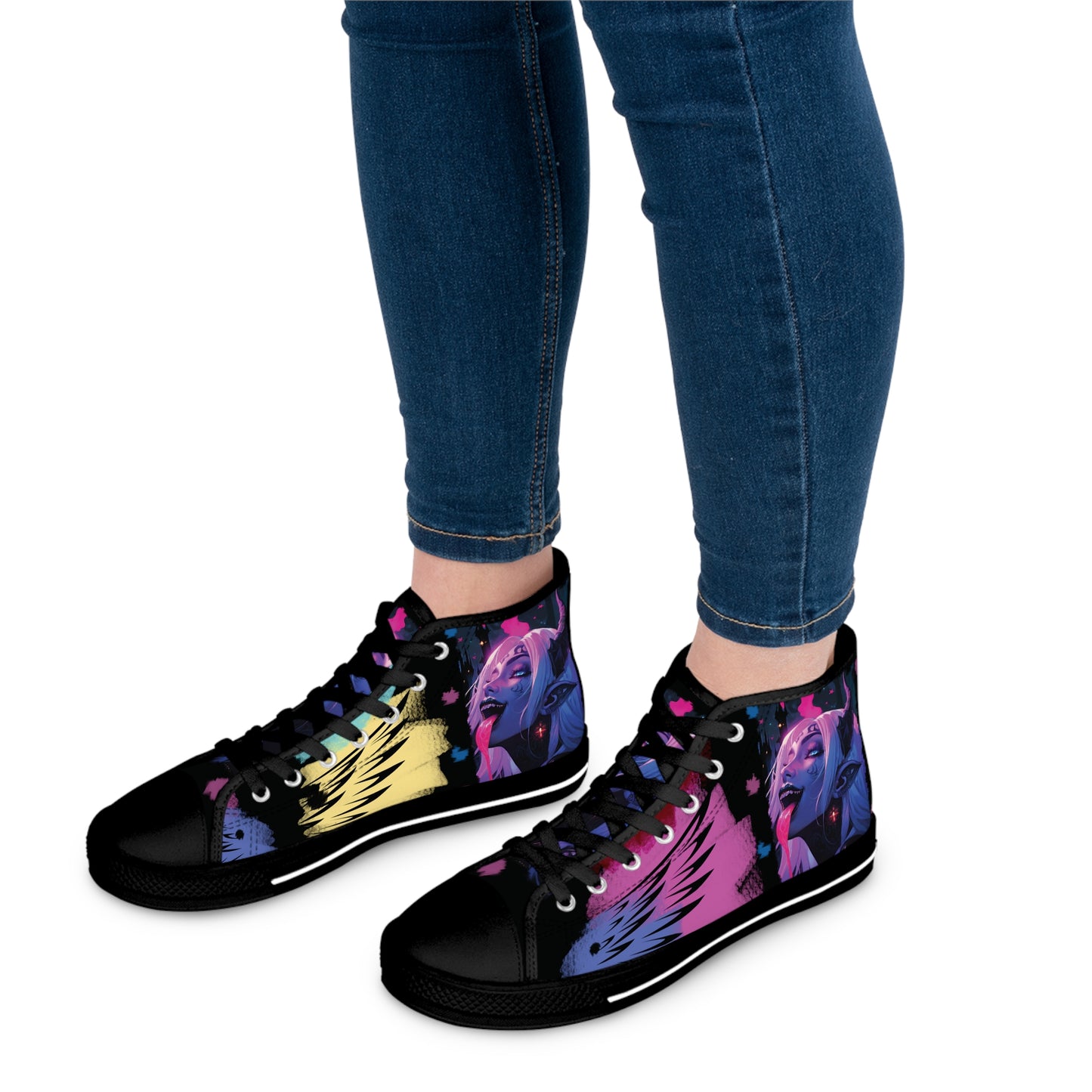 Custom Vampire Rave High Top Canvas Sneakers