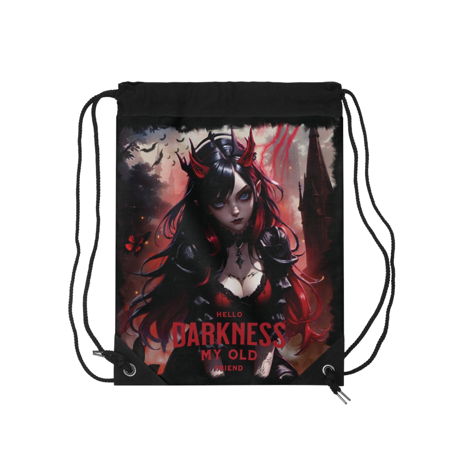 Hello Darkness My Old Friend Drawstring Bag