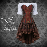 Renaissance Orchid Gothic 3 Piece Corset Dress