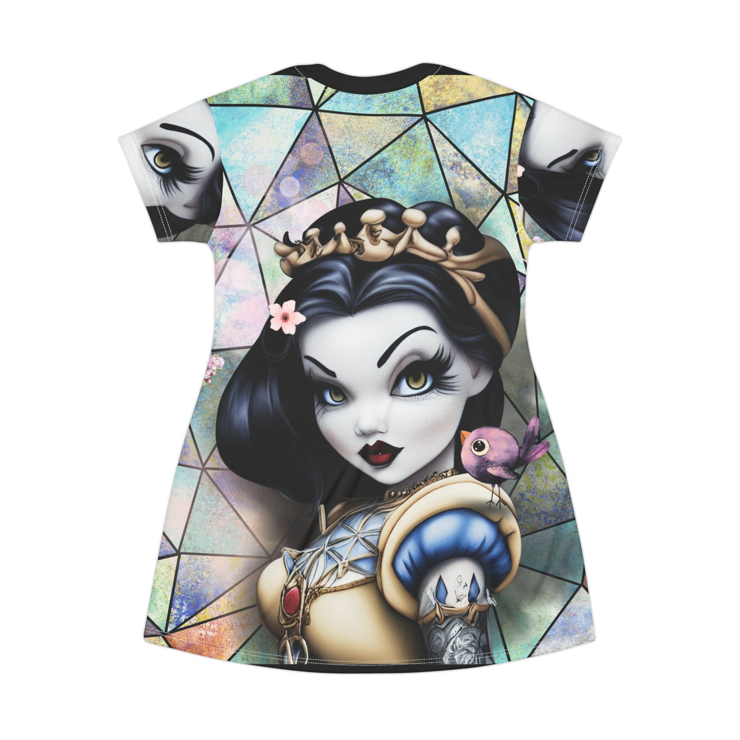 Mysterious Gothic Snow White T-Shirt Dress