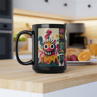 Looney Creatures Black Mug | 15oz Little Monsters Cup