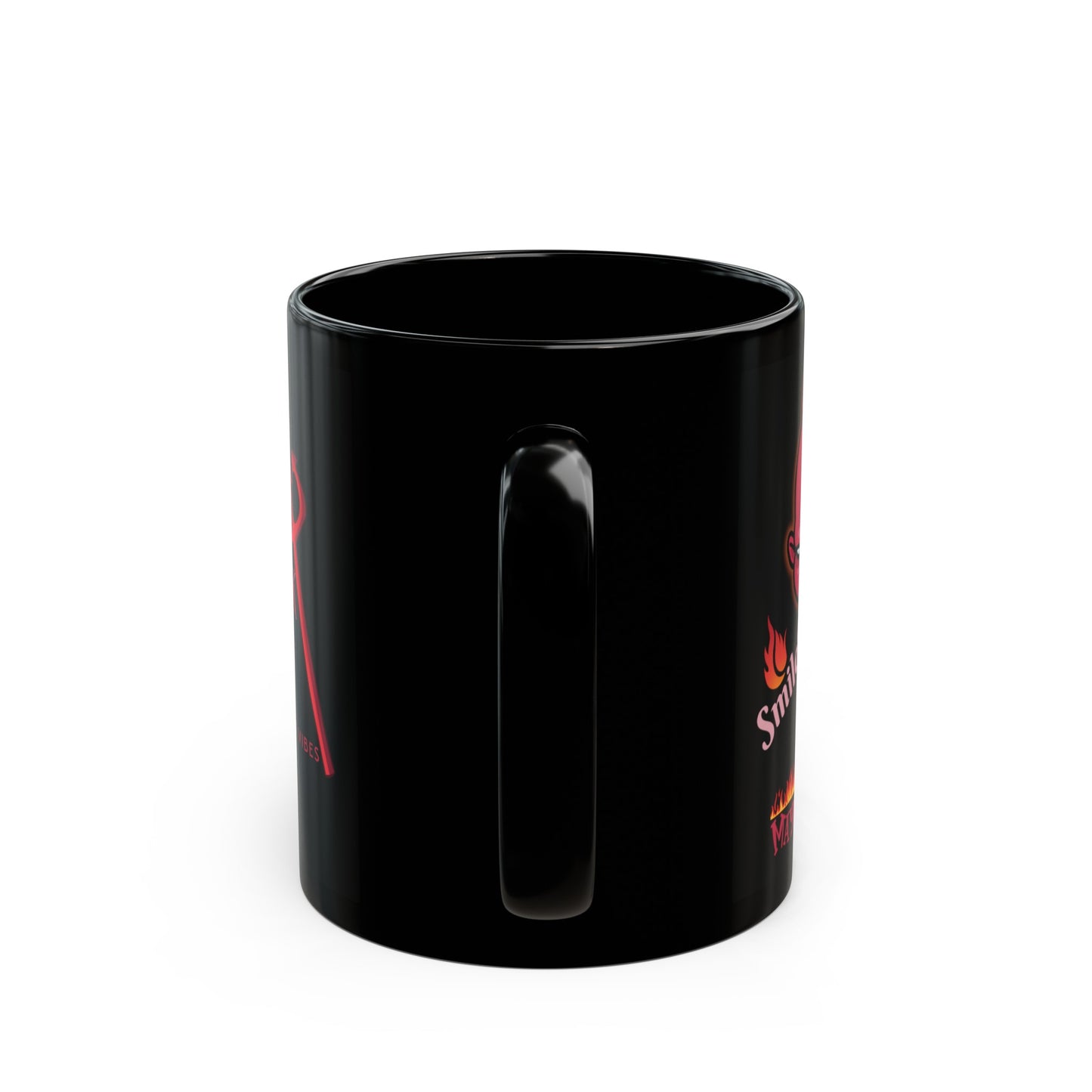 Pitchfork you Kind of Vibes Black Mug