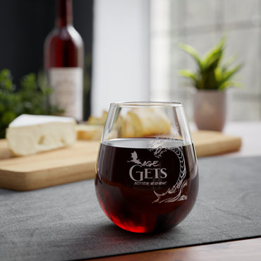 Age Gets Better with Wine Stemless Wine Glass