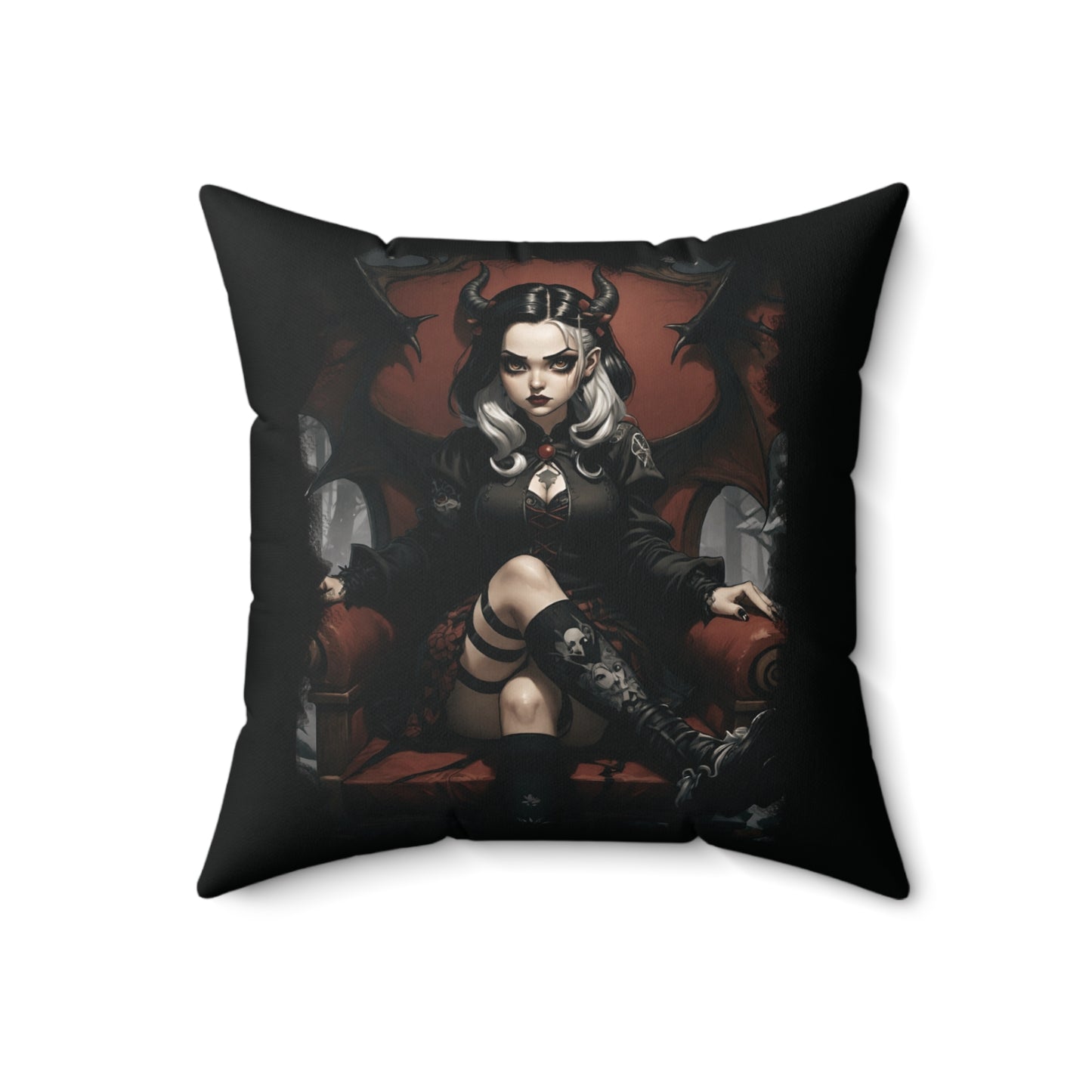 Queen of the Snow Square Accent Pillow | Gothic Home Décor