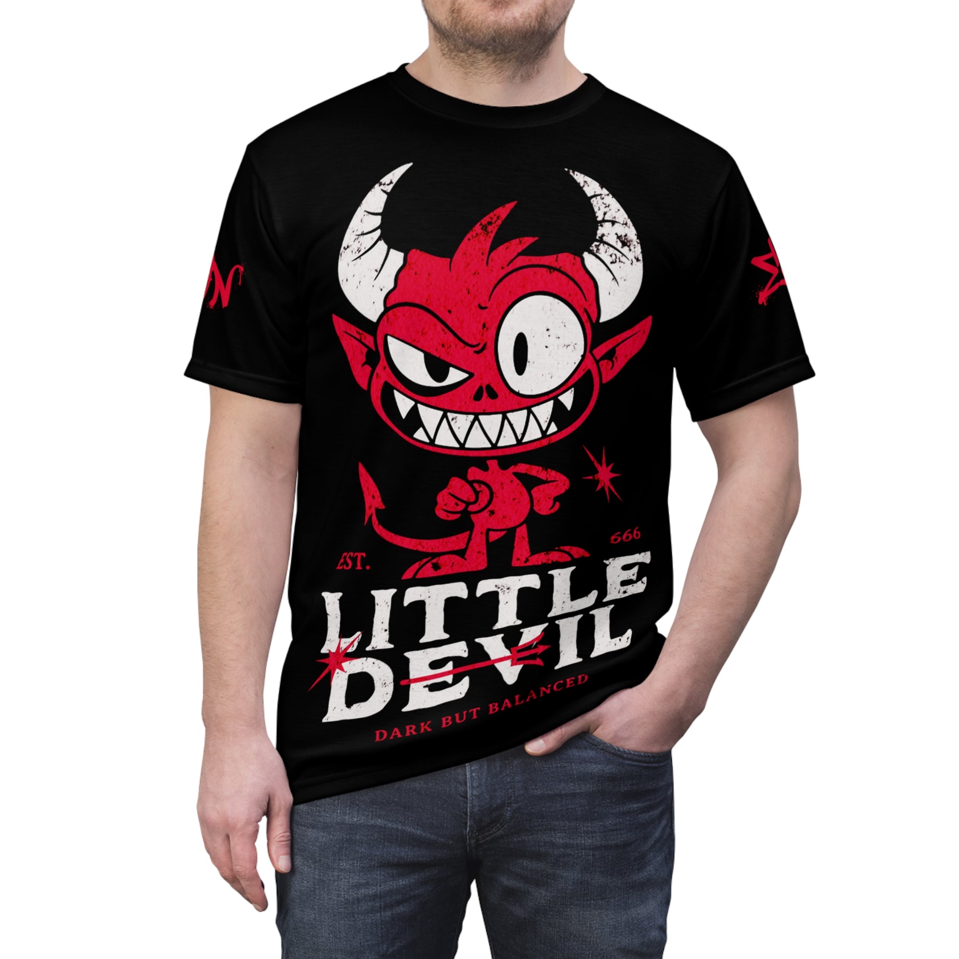 Little Devil Dark But Balanced Gothic Tee