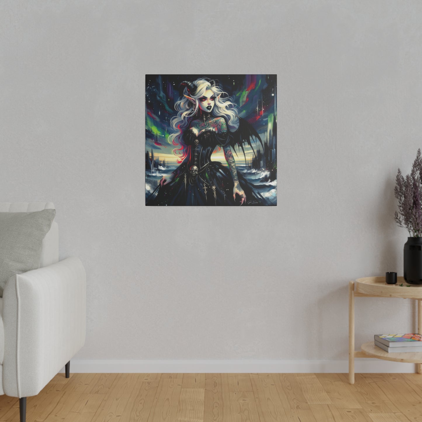 Cape Requiem Aurora Borealis Vampire Canvas Art