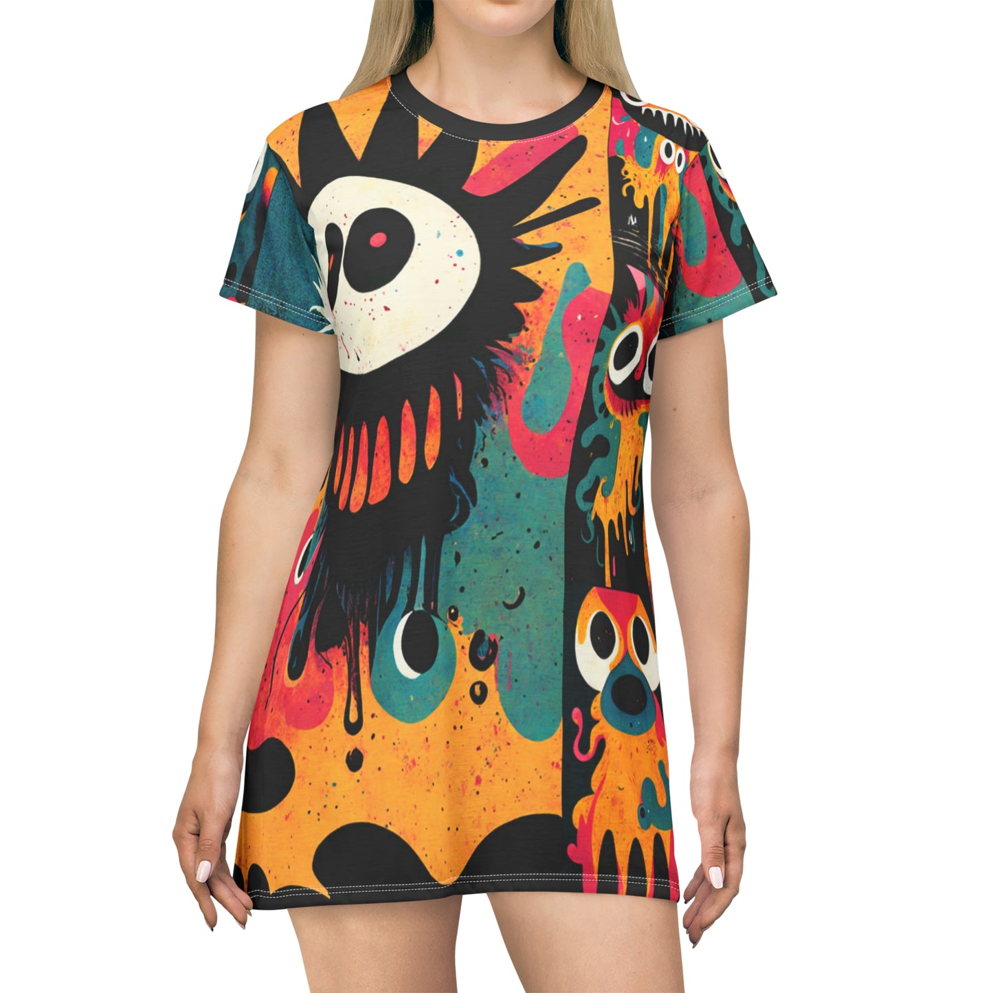 Little Monster Ghouls Une T-Shirt Dress | Bauble Art Fashion