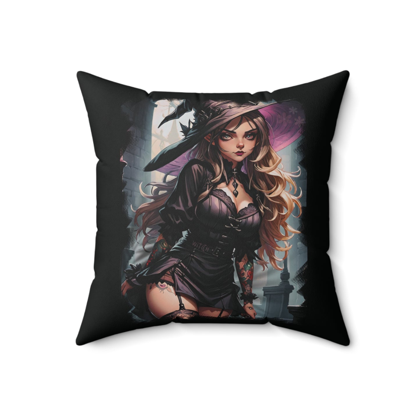 BeWitched Wednesday Addams Witch Art Accent Pillow