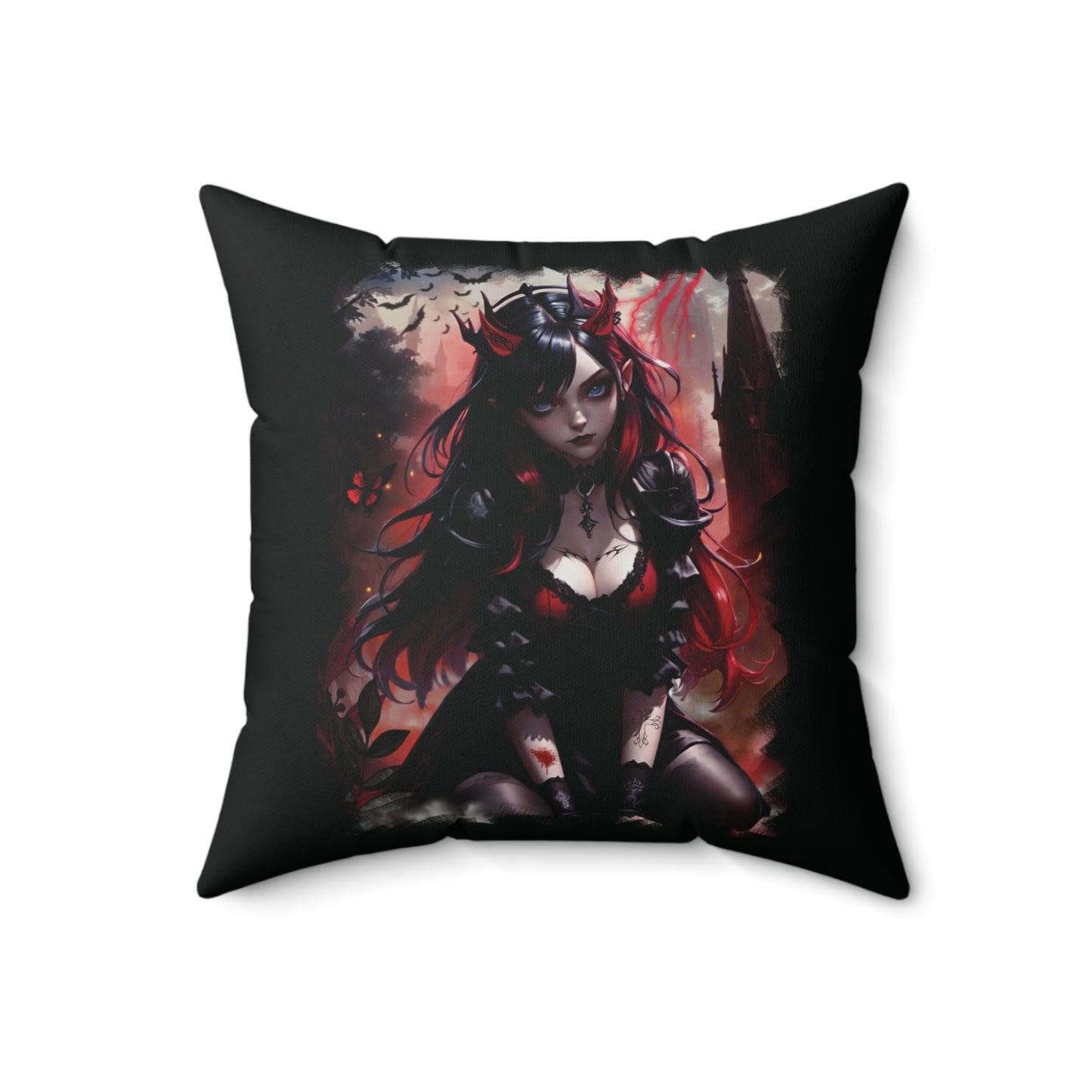 Fallen Demon Wednesday Art Throw Pillow