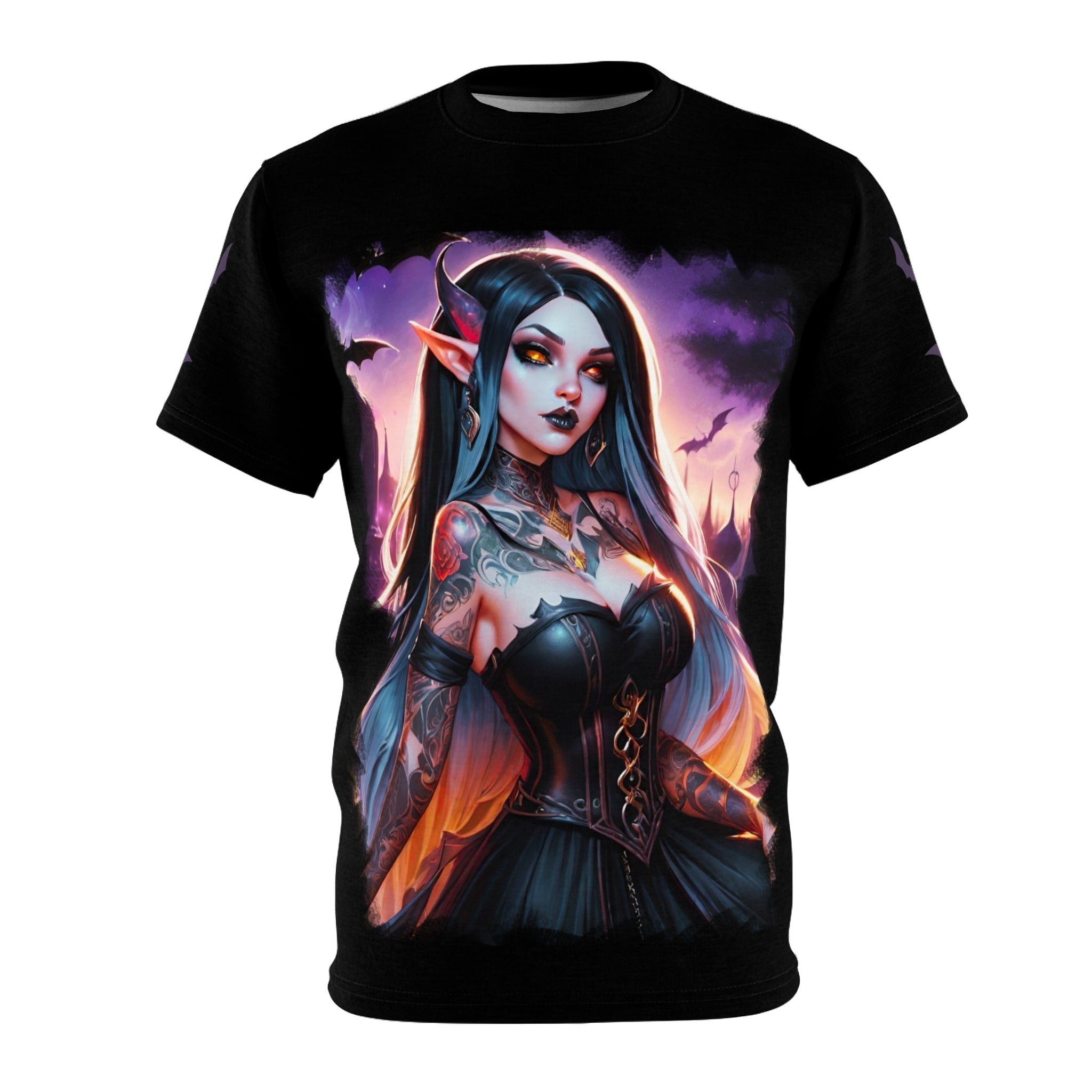 Moonlight Enthusiast Dark Elf Gothic T-shirt