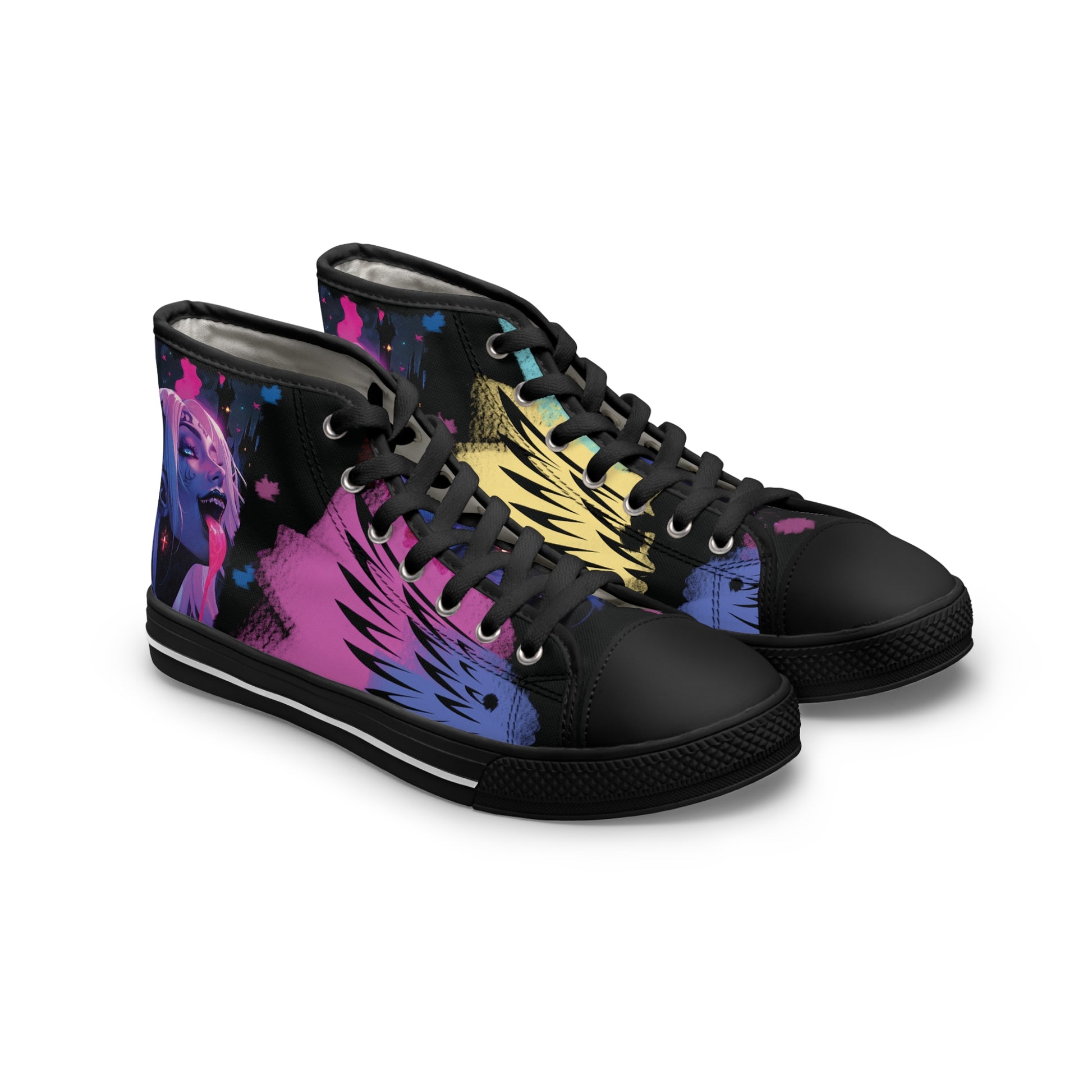 Custom Vampire Rave Low Top Canvas Sneakers