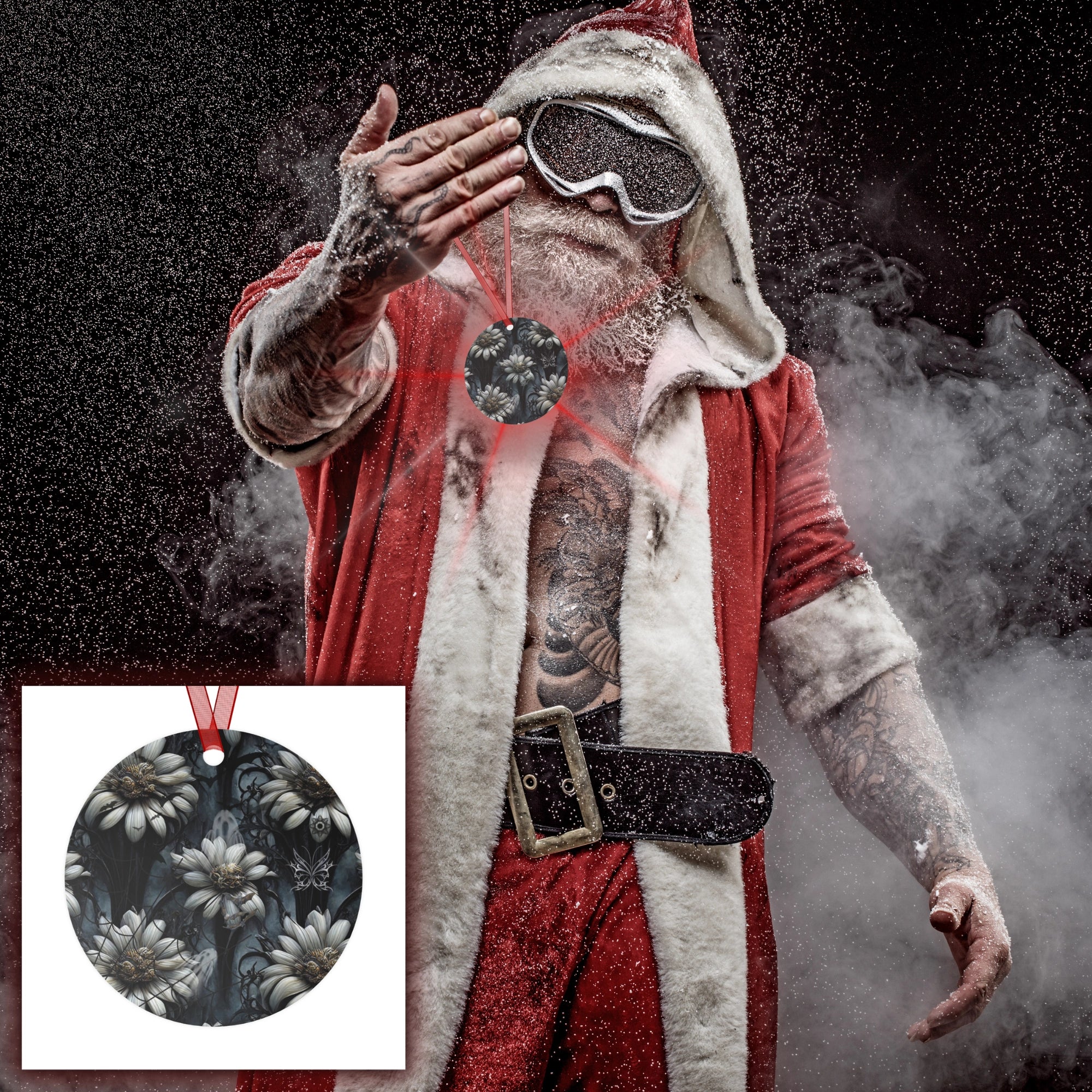 Ghost Vespera Metal Ornament | Gothic Christmas Tree Bauble