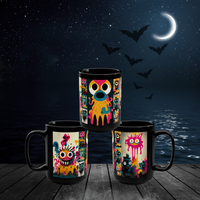 Looney Creatures Black Mug | 15oz Little Monsters Cup