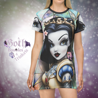 Mysterious Gothic Snow White T-Shirt Dress