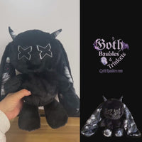 Shadow Plushie | Gothic Plush | Demon Bunny Plushy | Limited Edition Plush Toy | 12in Monster Plush | Gothic Art | Fluffy | Teddy Bear