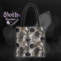 Nightmare Realm Daily Tote Bag, Gothic Designer Work Tote